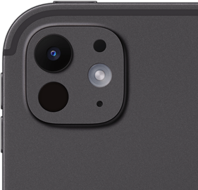 Close up view of the 12MP wide back camera on iPad Pro