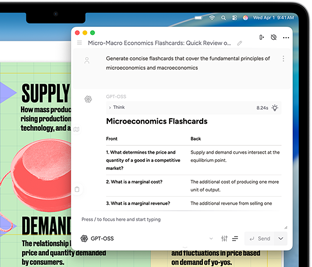 MacBook Air, screen shows a Large Language Model workstream on WebAI