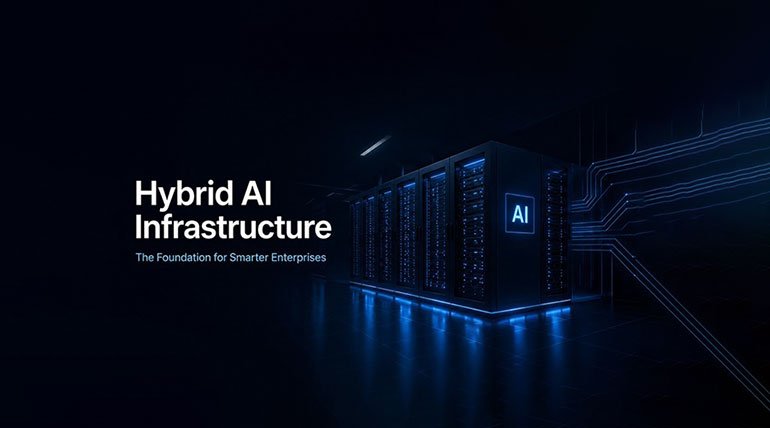 Hybrid AI Infrastructure combining on-premises AI, cloud AI, GPU infrastructure, and enterprise AI workload management
